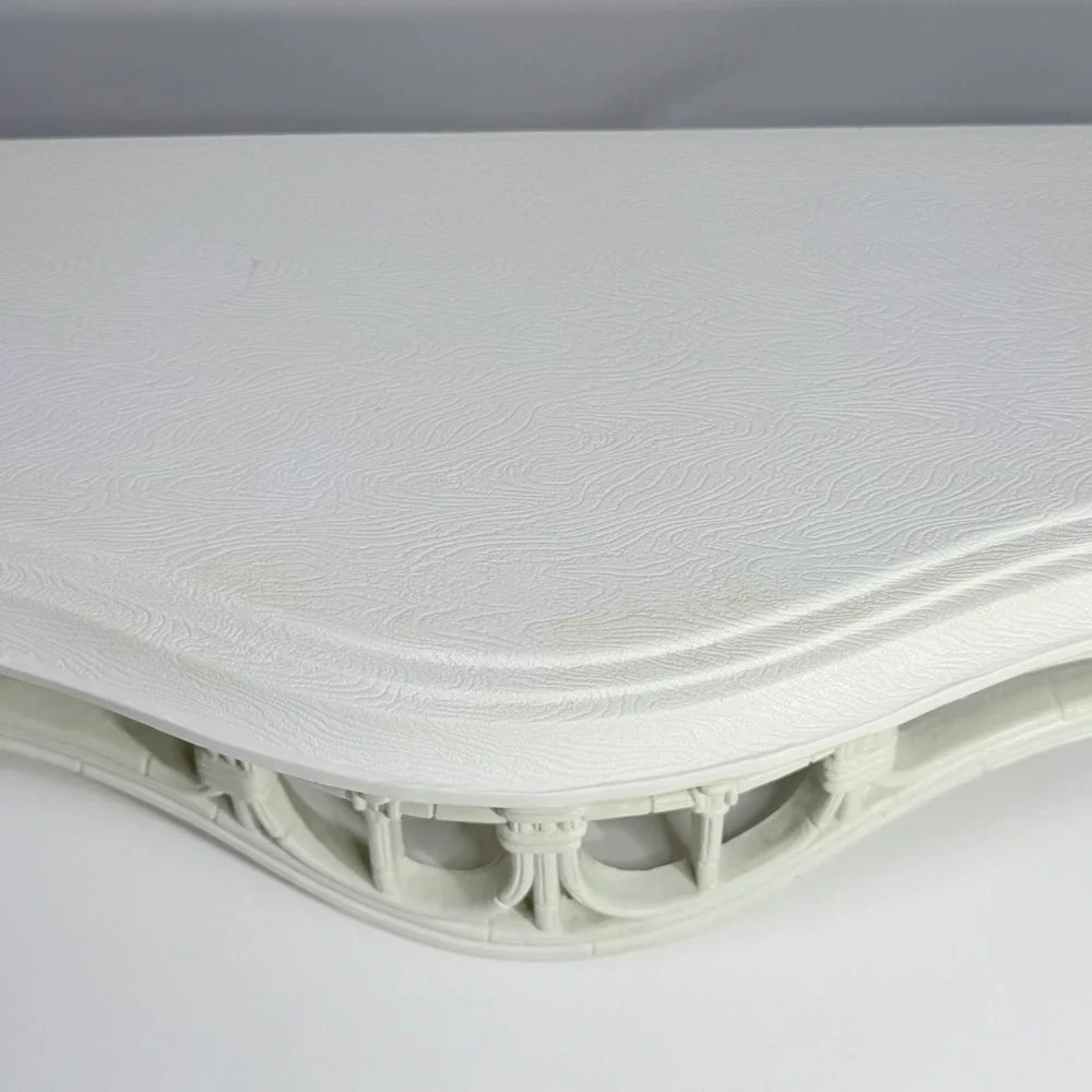 Vintage 1986 Home Interiors Faux Bamboo Wall‎ Shelf White Lattice 3067 Regency